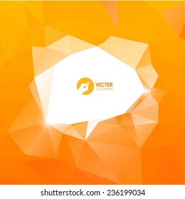 Triangle orange bubble for your business