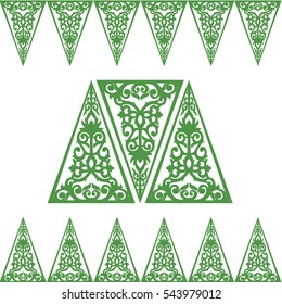 Triangle Ornament Baroque Frames Calligraphic Design 