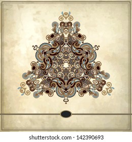 triangle ornament design on grunge background
