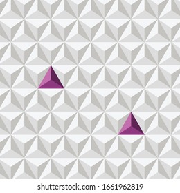 triangle ornament, gray texture, modern background