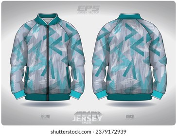 Triangle in the overgrown forest pattern design, illustration, textile background for sports t-shirt, football jersey shirt mockup for football club. consistent front view