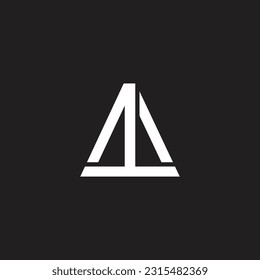 triangle overlap line geometric logo vector 