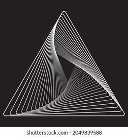 The triangle overlap on a black background.