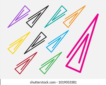 Triangle Paper Clips Multi Color