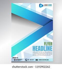 Triangle Paper folded flyer template