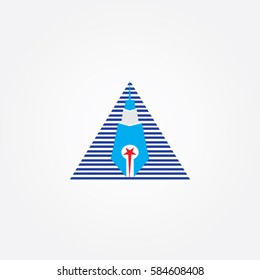 triangle paper and to icon logo