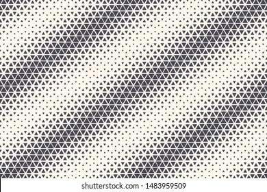 Triangle Particles Vector Abstract Geometric Technology Background. Halftone Triangles Retro Simple Pattern. Minimal 80s Style Dynamic Tech Wallpaper