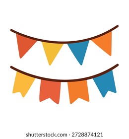 Triangle Party bunting border, festliche Fahne Girlande.