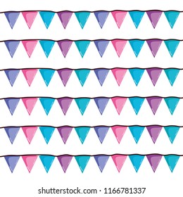 triangle party flags decoration background