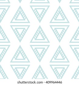 Triangle pastel card. Geometrical seamless pattern. Ethnic seamless pattern. Tribal background. Vector illustration.