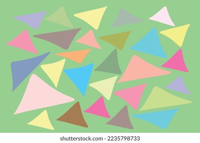 triángel con vector de color pastel