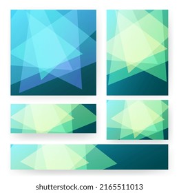 triangle patch pattern banner set templates for print business. template for poster,brochure,backgrounds cover etc
