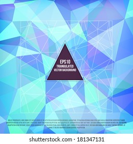 Triangle pattern background. Modern brochure Design