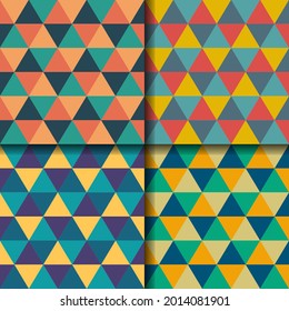 Triangle pattern background of multiple colors.