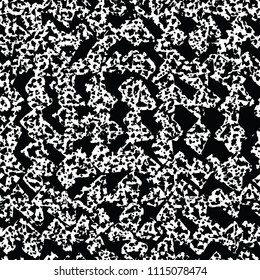 Triangle pattern. Black white geometric seamless texture. Flat vector design print. Mimimal graphic repeating tile. Simple geometry background. Stylish abstract linear ornament