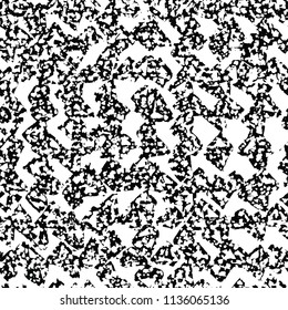 Triangle pattern. Black white geometric seamless texture. Hipster fashion design print. Mimimalistic graphic repeating tile. Simple geometry background. Stylish abstract linear ornament