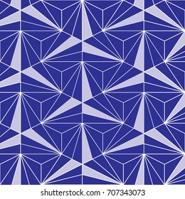 Triangle pattern with blue color.