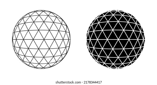 Triangle Pattern in Circle Shape Vector Illustration