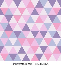 Triangle Pattern with colorful pattern, Seamless Triangle Pattern and abstract background with pastel color, pink, purple blue white color