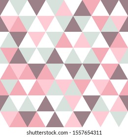 Triangle Pattern with colorful pattern, Seamless Triangle Pattern and background with pink color combination, pink brown, white