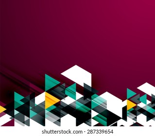 Triangle pattern composition, abstract background with copyspace. Vector illustration