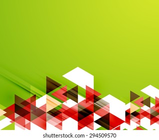Triangle pattern composition, abstract background with copyspace. Vector illustration
