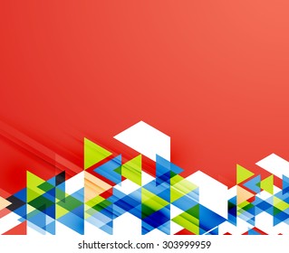 Triangle pattern composition, abstract background with copyspace. Vector illustration