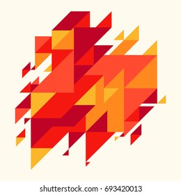 Triangle pattern composition, abstract background. Vector illustration