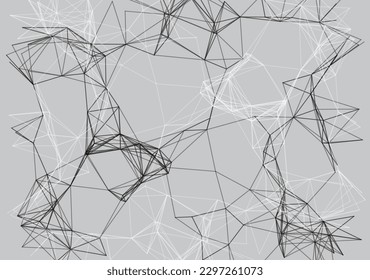 triangle pattern connection line abstract chemical science theme background for advertisement product banner and label website template landingpage vector eps