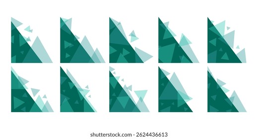 Triangle Pattern Corner Illustration Collection