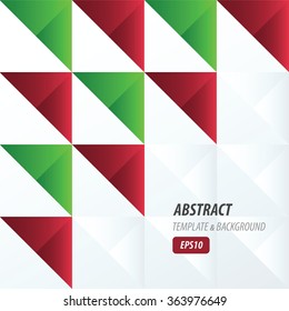 triangle pattern design 2 color   red and green color