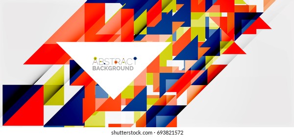 Plano de fundo de design de padrão de triângulo. Modelo de apresentação vetorial de negócios ou tecnologia, brochura ou padrão de panfleto ou banner geométrico da Web