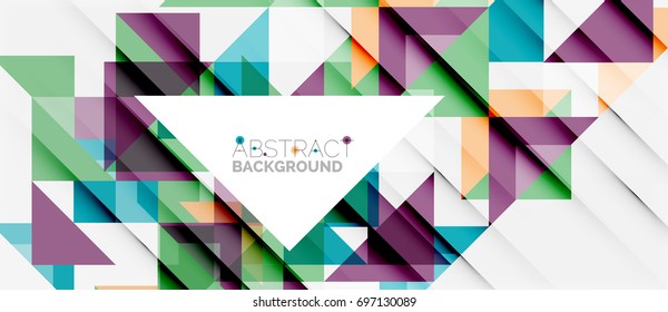 Triangle pattern design background. Vector business or technology presentation template, brochure or flyer pattern, or geometric web banner