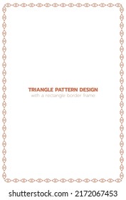 Triangle Pattern Design Rectangle Border Frame Stock Vector (Royalty ...