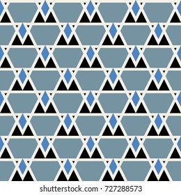 Triangle Pattern Design, Seamless Retro Trendy background, 1960s, 1970s, 1990s fashion style

