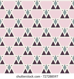 Triangle Pattern Design, Seamless Retro Trendy background, 1960s, 1970s, 1990s fashion style

