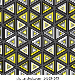 Triangle Pattern in different sizes in yellow, grey and black color shades