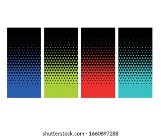 Triangle pattern in four colors vector