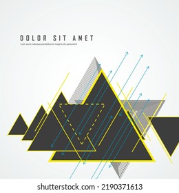 Triangle pattern with lines. Vector design. geometrical, Future science geometric shapes