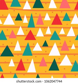 Triangle pattern. mid century inspired pattern. 1960 1950 design. vector print.