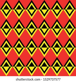 A Triangle Pattern on a Red Background. Vector