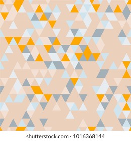 Triangle Pattern Triangle Seamless Background with Triangle Shapes of Different colors.  Textile, Fabric, Paper, Wallpaper Print Template Magazine, Leaflet, Booklet. Template for Your Design