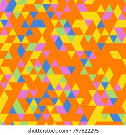 Triangle Pattern Triangle Seamless Background with Triangle Shapes of Different colors.  Textile, Fabric, Paper, Wallpaper Print Template for Business Broshure,
Cover Book. Template for Your Design