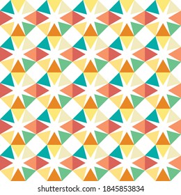 Triangle pattern. Star shape. Vector background. Geometric abstract texture.