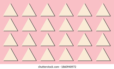 Triangle Pattern Vector Illustration on Pink Background