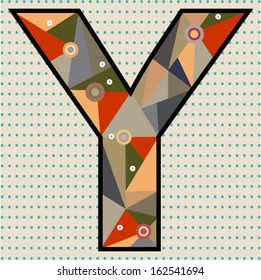 triangle patterned ABC, ornamental letter Y