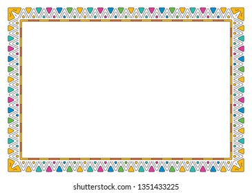 triangle patterned colorful certificate