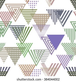 Triangle Pattern.Vector Hipster Triangle Background.