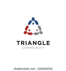 Triangle People Connection Community Logo design