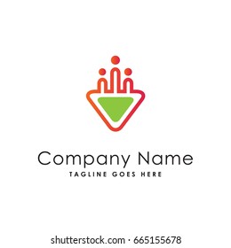 triangle people group logo template